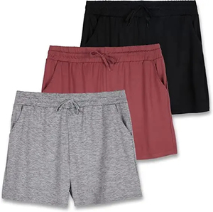Shorts tricotés à motif floral pour hommes avec cordon de serrage, poches, taille mi-haute, décontractés, respirants, haute qualité, gris, rouge, noir, OEM ODM, nouveau design 2026 - Product Image 1