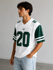 Unisex Custom Sublimated American Football Jersey High Quality <b>Polyester</b> Oversized Streetwear V-Neck Breathable Mesh OEM <b>T</b>-<b>shirt</b> - Product Image 4