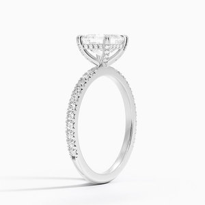 BOJ <b>Ring</b> 085 Asscher Cut 925 <b>Silver</b> Halo Prong Stone <b>Solitaire</b> Diamond <b>Ring</b> 2ct D Color VVS1 Moissanite GRA Certified Low Price - Product Image 2
