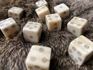 Traditional Bone <b>Dice</b> <b>Set</b> with Custom Size and Design Options - Product Image 6