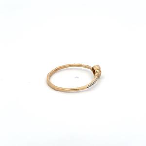 14K Gold Heart-Shaped <b>Citrine</b> <b>Ring</b> with Prong Setting - Product Image 4