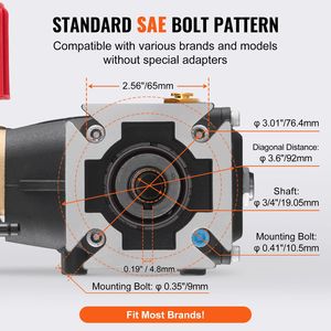 Pompa Idropulitrice a Pistoni Triplex a Motore Diesel 3300 PSI 2.5GPM con Albero da 3/4" e Kit di Ricambio 5 Ugelli - Product Image 5