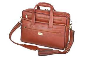 Maletín de cuero genuino Zolo para hombre, bolso clásico con cierre de cremallera, bolso de negocios suave y duradero, bolso mensajero marrón - Product Image 1
