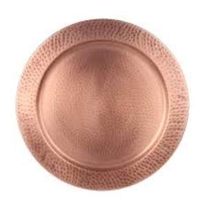 Plato de cobre martillado auténtico, grande, para servir, para restaurantes y hogares, de fabricante y proveedor indio. - Product Image 1