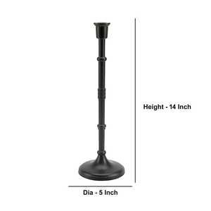 <b>Black</b> Grandeur Aluminum <b>Candlestick</b> Holder with Eco-Friendly Portable Design Handmade for Home Decoration - Product Image 2