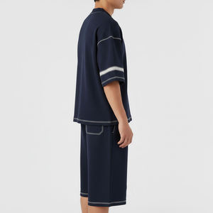 Ropa Casual de Verano Unisex con Logotipo Personalizado al por Mayor, Transpirable, de Secado Rápido, de Poliéster/Algodón, 2 Piezas, Talla Grande 2 1 - Product Image 3