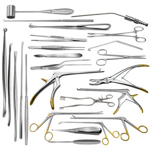 Kit d'instruments manuels orthopédiques en acier inoxydable de haute qualité, durables et réutilisables pour la laminectomie, la chirurgie de la colonne vertébrale et la neurochirurgie osseuse - Product Image 1
