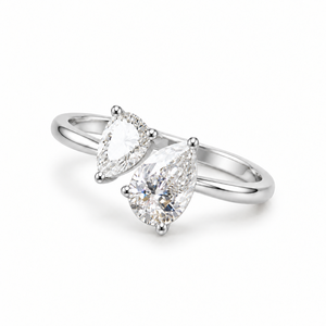 Pear Cut <b>Moissanite</b> 14K Yellow Gold Plated Engagement and Wedding Ring Prong Setting Classic Women's <b>Jewelry</b> - Product Image 3