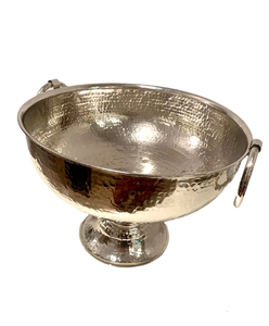 Enfriador de Vino de Plata Hecho a Mano con Asas de Anillo, Cubitera Grande de Metal para Bebidas, Ideal para Bares, Fiestas y Decoración del Hogar - Product Image 5