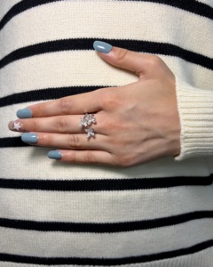 Classic <b>Open</b> Butterfly <b>Ring</b> Pear Marquise Cut Lab Grown Diamond 18K Gold Women's Luxury IGI Certified Wholesale OEM Fine Jewelry - Product Image 1