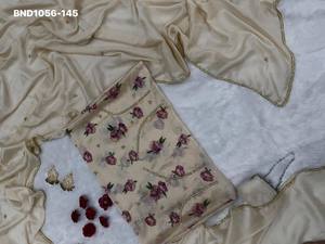 Designer Rangoli Silk with <b>Beads</b>-Pearl-Cutdana Handwork Border Saree- Printed & Work Blouse Set Woman Fashion Manufacturer - Product Image 3