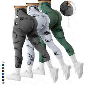 Supportive Cross-Waist Yoga <b>Leggings</b> V-<b>Shape</b> Tummy Flattening Tights - Product Image 6