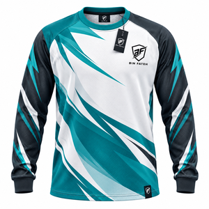 Jersey MX % Poliéster Anti-UV Ignífugo Ligero Transpirable de Alto Rendimiento Estampado para Motocross - Product Image 1