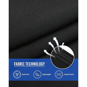 กางเกงขาสั้นกีฬาผู้ชายลำลองสำหรับฤดูร้อน ผ้าเทอร์รี่ แห้งเร็ว ชายผ่า ขอบเอวยางยืดสูง ระบายอากาศดี มีกระเป๋าอเนกประสงค์ ทรงหลวม - Product Image 4