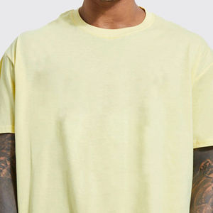 Nueva Camiseta Hip Hop Extra Grande Personalizada para Hombre, Transpirable, de Secado Rápido, 100% Algodón, Color Sólido, Logotipo Personalizado, 220g, Hecha en Pakistán - Product Image 6