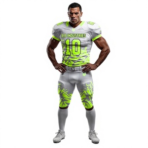 Uniforme de Fútbol Americano Personalizado, Unisex, Pantalones Cortos, Absorbentes de Humedad, de Secado Rápido, Transpirables, Sublimados, Ropa Deportiva para Equipo - Product Image 1