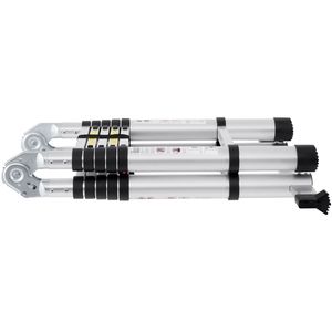 Scala Telescopica in Alluminio a Forma di A, 12,5 Piedi, Leggera, con Sistema di Retrazione a Pulsanti Multipli, Capacità 375 LBS, Pieghevole e Multiuso - Product Image 4