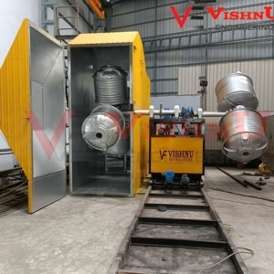 Machine de rotomoulage bi-axiale à deux bras pour la fabrication de barrières de circulation et de flotteurs - Product Image 4