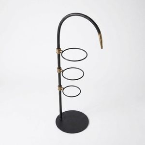 Arco de Hierro Grande Hecho a Mano de 40 cm, Arco Escultural de Latón Negro, Soporte para Plantas Sarang Bough, para Decoración del Hogar, Hoteles y Bodas - Product Image 3