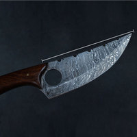 Couteau de chasse artisanal en acier Damas de qualité supérieure, lame droite, poignée ergonomique de qualité industrielle, personnalisation OEM/ODM