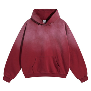 Fabricants de vêtements personnalisés Streetwear – Sweat à capuche épais 500 g/m² en molleton, effet délavé soleil, vintage et vieilli, modèle 2026 - Product Image 3