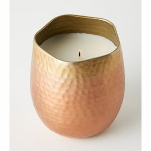 Recipiente para Velas de Aluminio Martillado de Dos Tonos, Personalizado al por Mayor, Textura Metálica de Alta Gama, Recipiente para Velas Aromáticas, Frasco Metálico Resistente al Calor - Product Image 1