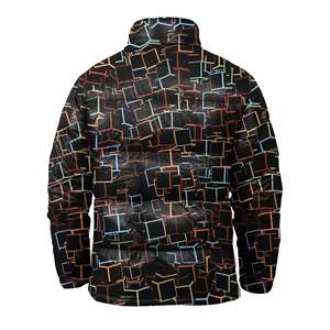 Veste à bulles d'hiver de haute qualité pour hommes, col montant, capuche courte, sublimation, vente en gros de veste chaude bouffante OEM - Product Image 4