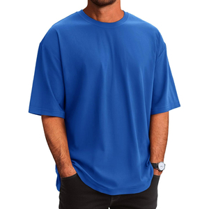 เสื้อยืดพรีเมียมทรงดรอปโชว์เดอร์ ผู้ชาย ไซส์ใหญ่ แขนสั้น ทรงหลวม สไตล์ลำลอง สตรีทแวร์ เสื้อท็อปฤดูร้อนสุดเท่ เสื้อยืดทรงดรอปโชว์เดอร์ - Product Image 5