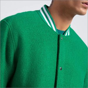 Customized Logo <b>Men</b> Varsity <b>Jacket</b> Solid Color High Quality Pakistan Made Best Price Winter Wool Patchwork Cartoon - Product Image 6