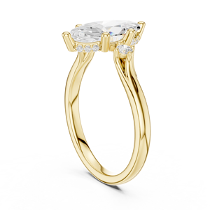 Elegante Anillo Solitario de Oro Amarillo con Corte Marquesa, Joyería de Lujo para Compromiso y Boda, Anillos de Moda Personalizados al por Mayor para Mujer - Product Image 2