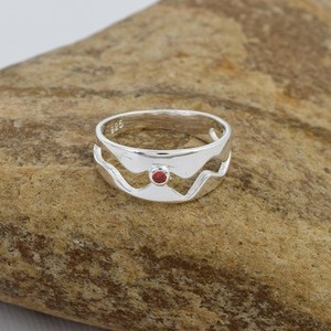 100% Natural <b>Garnet</b> Round Cut Vermeil Fine <b>Ring</b> Jewelry 925 Sterling <b>Silver</b> Wedding Wear Fine <b>Rings</b> Latest Designer Fine Jewelry - Product Image 4