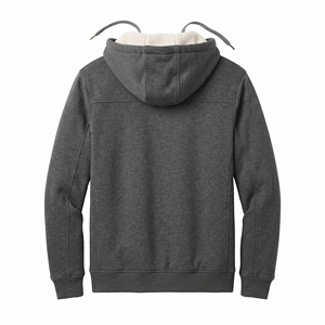 Sudadera con Capucha Casual para Hombre, Invierno, Talla Grande, Forro Polar Sherpa, Interior Cálido, OEM ODM, Venta al Por Mayor de Fábrica | Frontal Personalizado |   MOQ bajo - Product Image 2