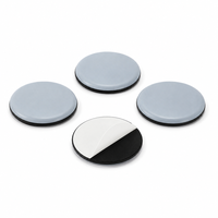 Patins de chaise de bureau en PTFE de 25 mm, autocollants, pour la protection des sols durs