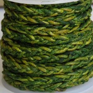 5mm 8 Ply Black Flat <b>Braided</b> Leather <b>Cord</b> Waxed Finish Waterproof Eco-Friendly High Tenacity for Shoes Bags Jewelry Garments - Product Image 5