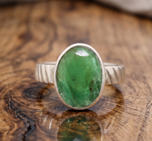 Natural Oval Shaped <b>Emerald</b> Gemstone <b>Ring</b> for Men Women 925 Solid Sterling <b>Silver</b> Wedding Trendy Everyday Jewelry for Wholesaler - Product Image 5