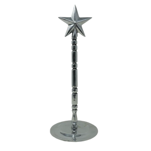 Dispensador de Toallas de Papel de Aluminio con Tema Celestial - Soporte Rústico Plateado para Toallas de Papel con Remate de Estrella para Decoración del Hogar - Product Image 2