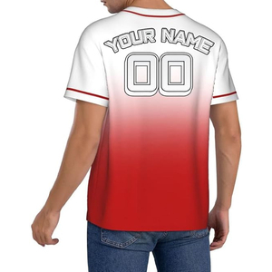 เสื้อเบสบอลออกแบบเองคุณภาพสูง ระบายอากาศได้ดี ต้านเชื้อแบคทีเรีย แห้งเร็ว ผ้าฝ้าย 100% แขนสั้น หลายสี สำหรับทีม - Product Image 4