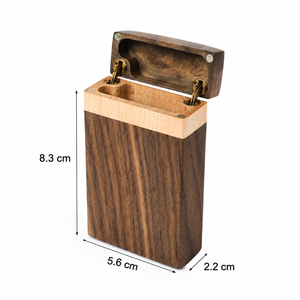Étui à cigarettes en bois de noyer de qualité supérieure avec couvercle à fermeture magnétique |   Boîte de rangement pour tabac en bois massif |   Logo personnalisé OEM ODM - Product Image 3