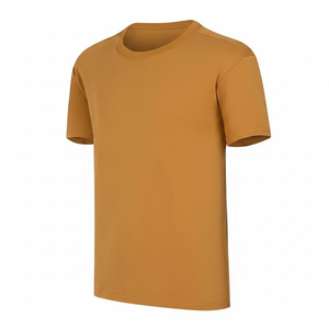 Camiseta Premium Amarillo Mostaza 100% Algodón para Hombre, Oversize, Lisa, al por Mayor, Cuello Redondo, Casual, Estilo Urbano, de Gran Gramaje - Product Image 3