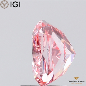 เพชร CVD ผลิตในห้องปฏิบัติการ น้ำหนัก 3.01 กะรัต ทรงคุชชั่น พร้อมใบรับรอง IGI ความสะอาดระดับ VS2 สีชมพูแฟนซีสดใส สำหรับการสร้างสรรค์เครื่องประดับสมัยใหม่ - Product Image 5