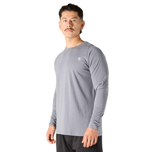 T-shirt de sport à manches longues pour homme, coupe ajustée, entraînement en salle de sport, performance, extensible, haut de gamme, vente en gros OEM - Product Image 2