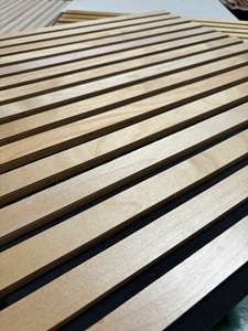 Panneau mural acoustique en bois sur mesure, finition placage, écologique, multifonctionnel pour appartements modernes, entrepôts extérieurs, hôpitaux - Product Image 2