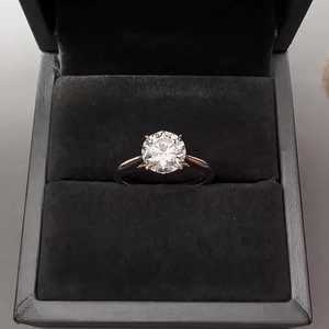 Anillo de Compromiso con Diamante Cultivado en Laboratorio de 1 Quilate, Corte Redondo, Oro Sólido de 14K/18K, Anillo de Boda Solitario de 4 Puntas, Precio de Fábrica, Venta al Por Mayor - Product Image 3