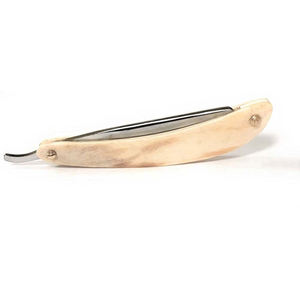 IKZARSA <b>Straight</b> Razor Buffalo Bone Handle Stainless Steel Blade Single Blade Barber Hairdresser Face Body Outdoor Use - Product Image 5