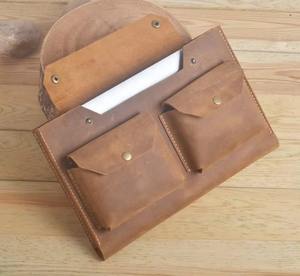 Funda de Piel Genuina para Portátil con Diseño Protector y Logotipo Personalizado al por Mayor para Hombres LS-0296 - Product Image 2