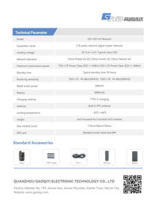 GTYD 5000 4G Lte Poc Alta calidad de llamada con tarjeta Sim km Gps Llamada de radio Walkie Talkie de larga distancia - Product Image 6