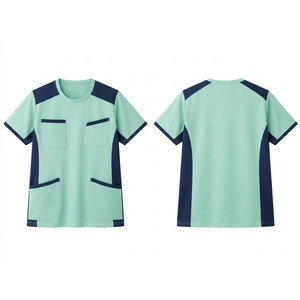 Nursing Department Uniform O-Neck <b>Scrub</b> <b>Tops</b> Short Sleeve Medical Workwear Suitable for Hospital Healthcare and Clinical Teams - Product Image 1