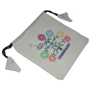 Pochette longue en Satin, tissu en velours avec symboles imprimés chakras, 2 pièces - Product Image 4