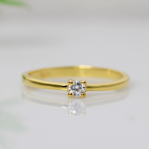 Conjunto de Anillos Redondos con Detalles de Circonia Cúbica, Plata de Ley 925, Conjunto de Anillos de Compromiso y Boda para Mujer - Product Image 3