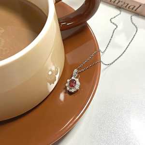 Garnet Pear Pendant 925 Sterling Silver Delicate January Birthstone Handmade Dainty Pendant Jewelry <b>Gift</b> <b>For</b> <b>Her</b> - Product Image 2